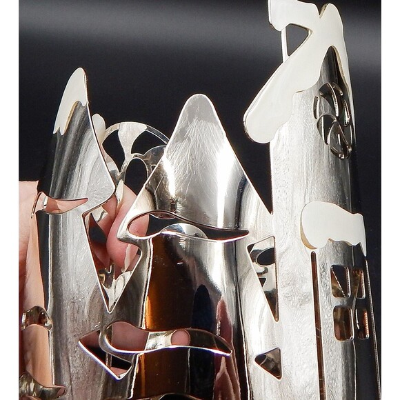 Slatkin & Co Gingerbread House Christmas Tree Holder Silver Bath & Body Works - Picture 10 of 10